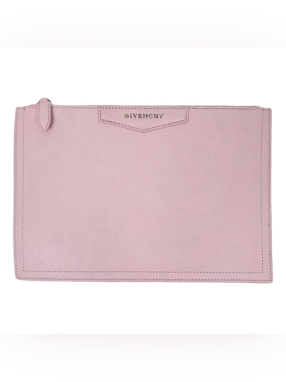 GIVENCHY Antigona Large Leather Zip Clutch Pouch - Baby Pink